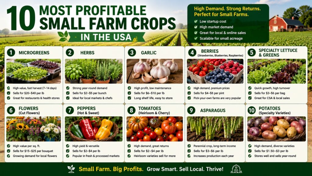 10 Most Profitable Small Farm Crops in the USA
